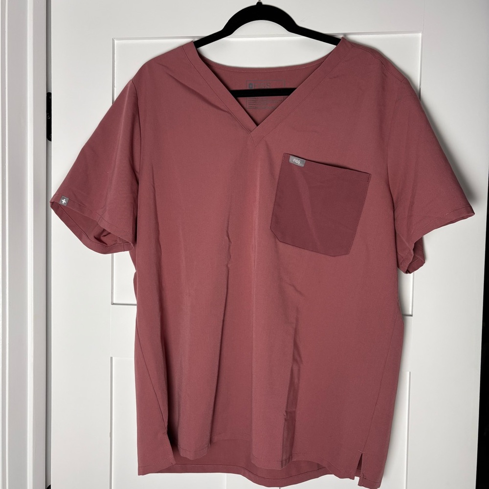 Figs Mauve Catarina One-pocket Scrub Top